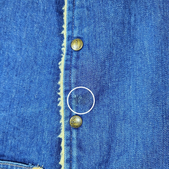 Carhartt Vintage Sherpa Lined Snap Front Denim Vest Blue | Men's Size Large Tall - Picture 4 of 8